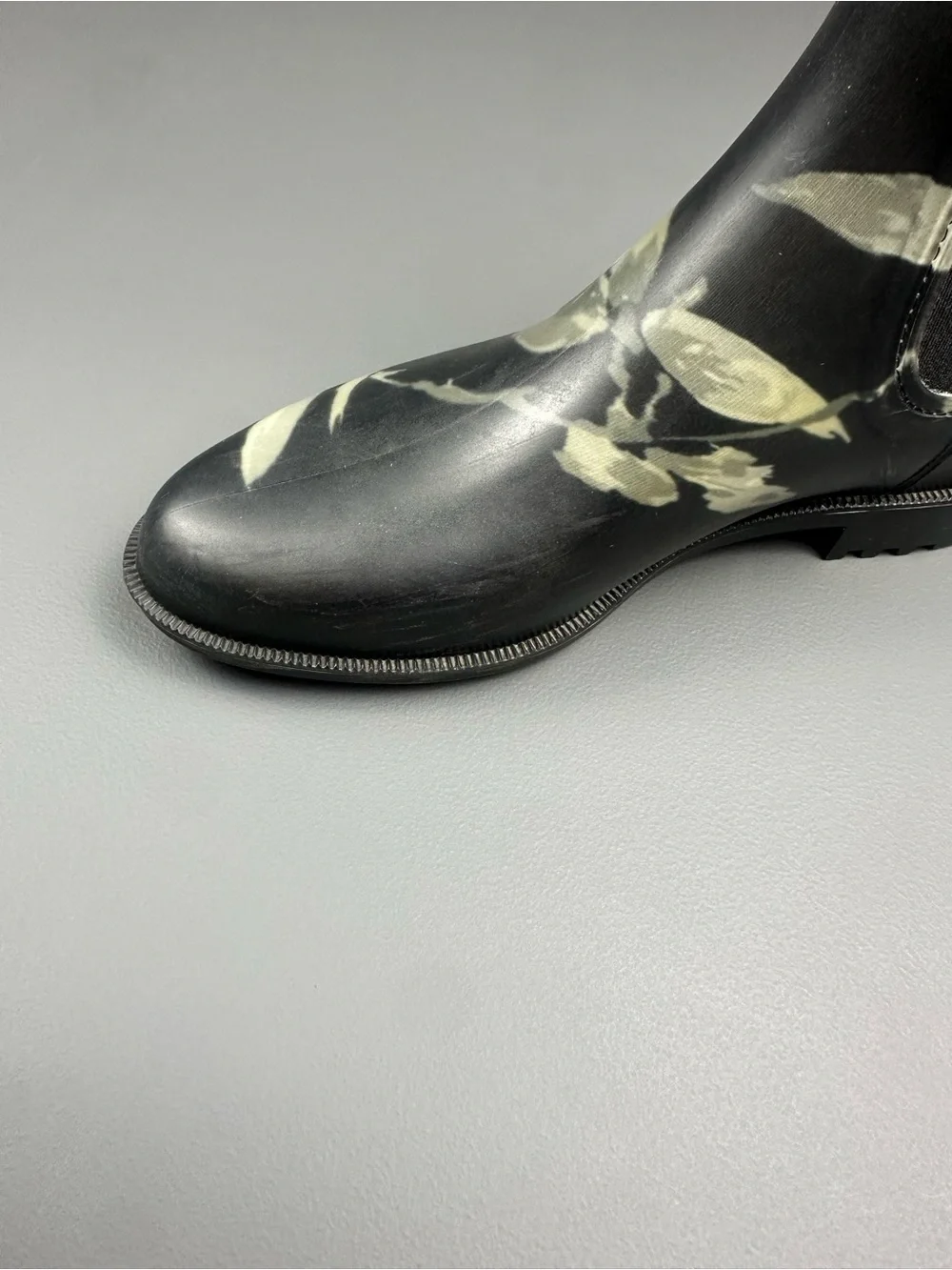 Joules Rockingham Floral Rain Chelsea Boots Waterproof Women’s US 8 Black